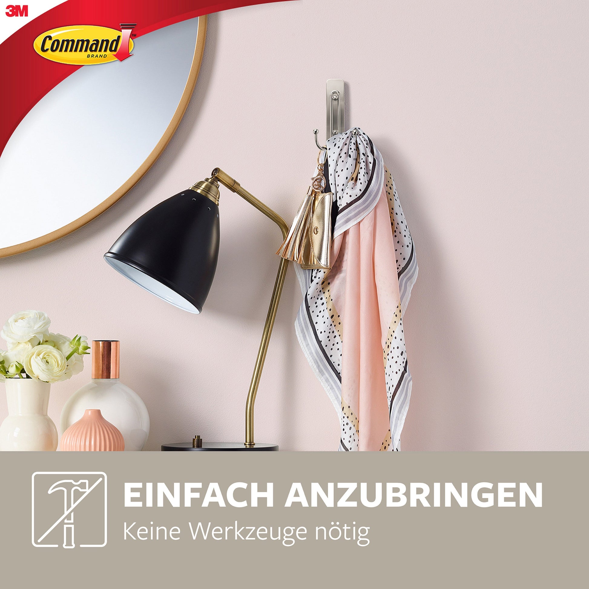 Großer Command™ Doppelhaken in gebürstetem Nickel, 17036, 1 Haken, 1 Strip | Packung (1 Stück)-9