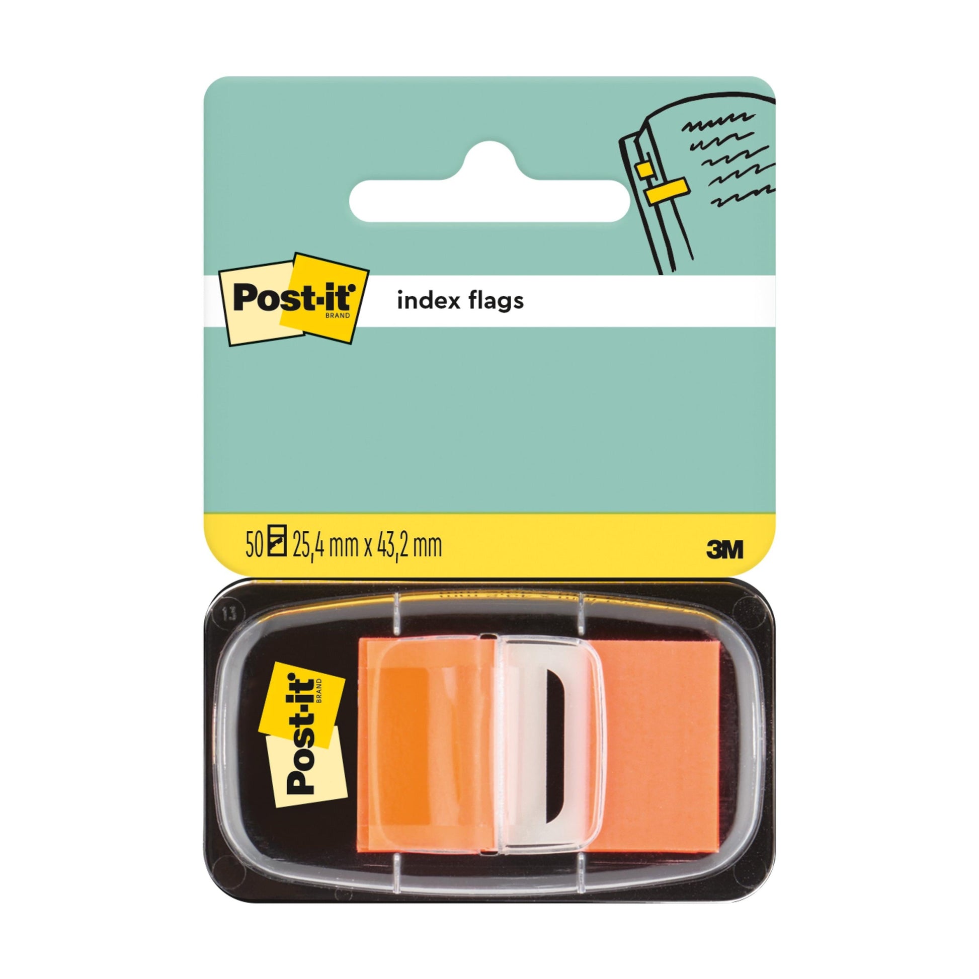 Post-it® Index Haftstreifen, Standard, 25,4 mm x 43,2 mm, 50 Haftstreifen/Spender-2