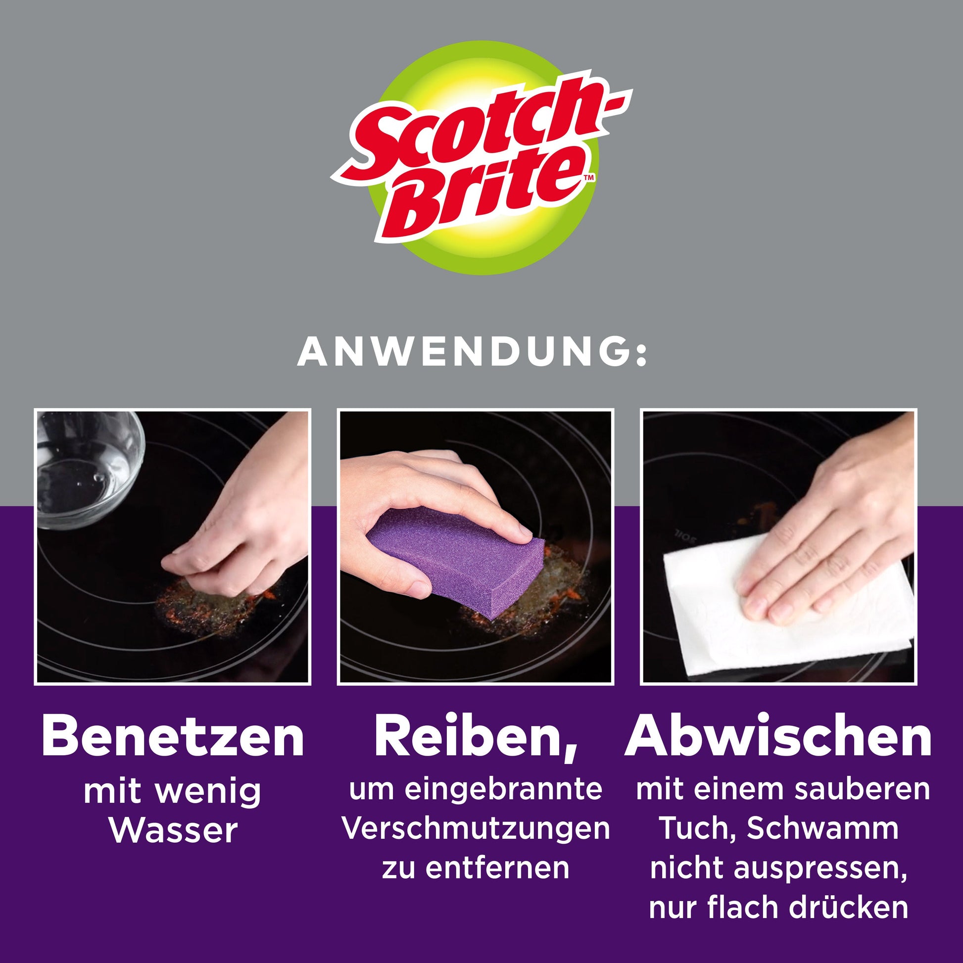 Scotch-Brite™ Glaskeramik-Reinigungsschwamm, 3 Stück pro Packung | Packung (3 Schwämme)-7