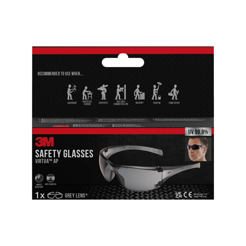 3M™ Virtua™ AP Schutzbrille, graues Glas | Packung (1 Stück)-zoom-