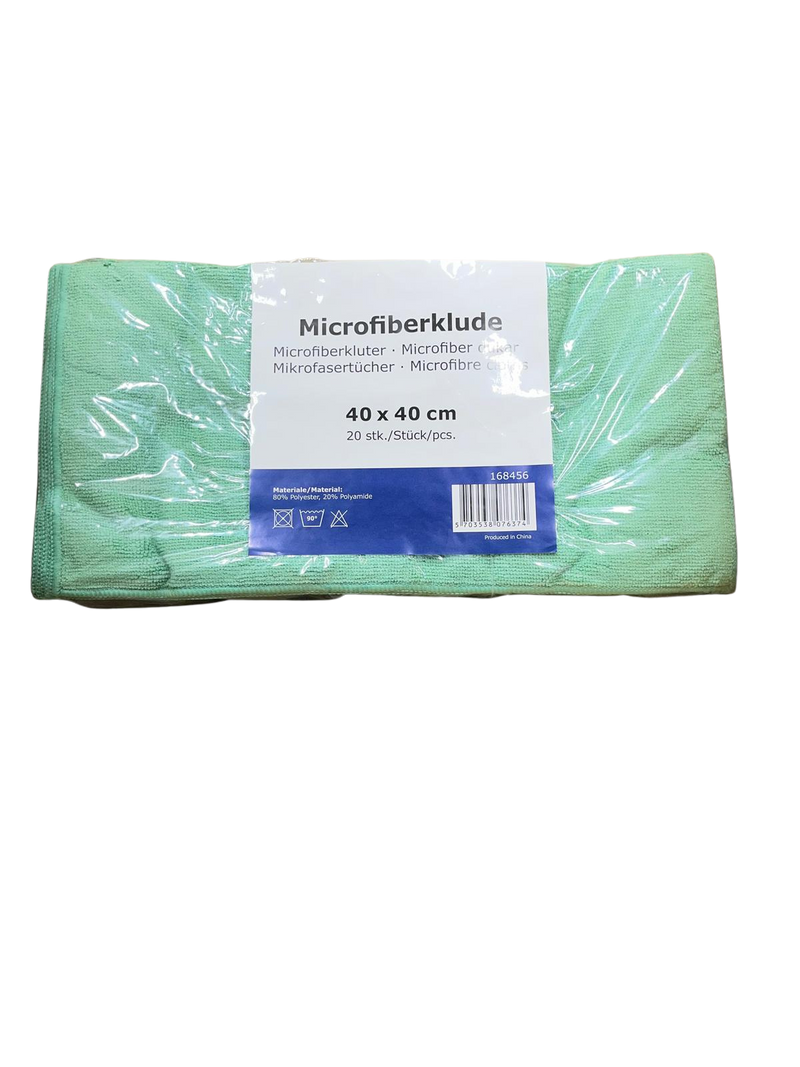 20 x Mikrofasertücher GRÜN 40 x 40cm Profiqualität Gastro Microfasertuch-zoom-