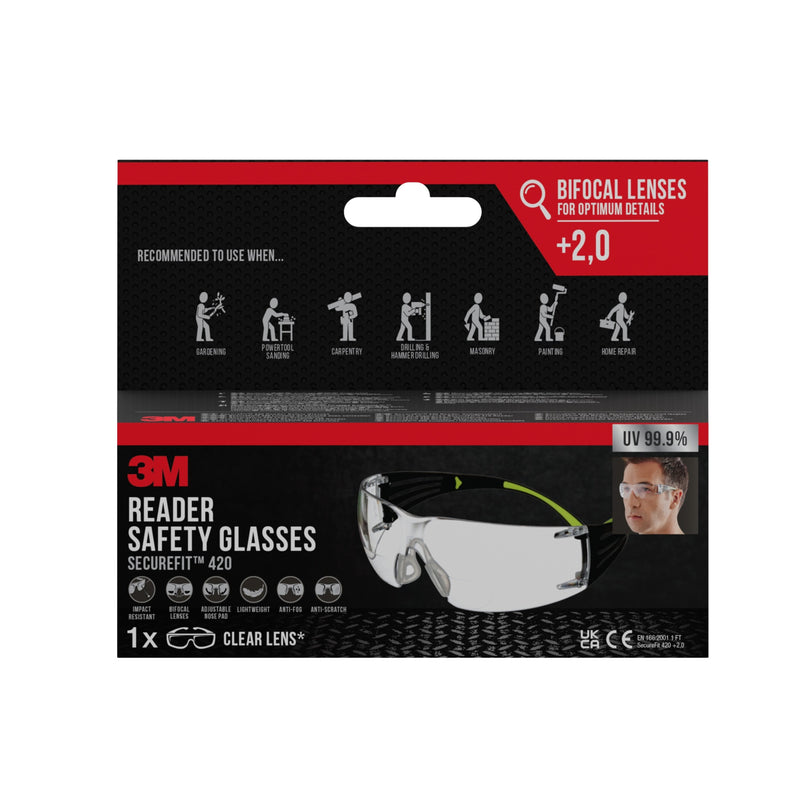 3M™ SecureFit™ Lese-Schutzbrille-zoom-