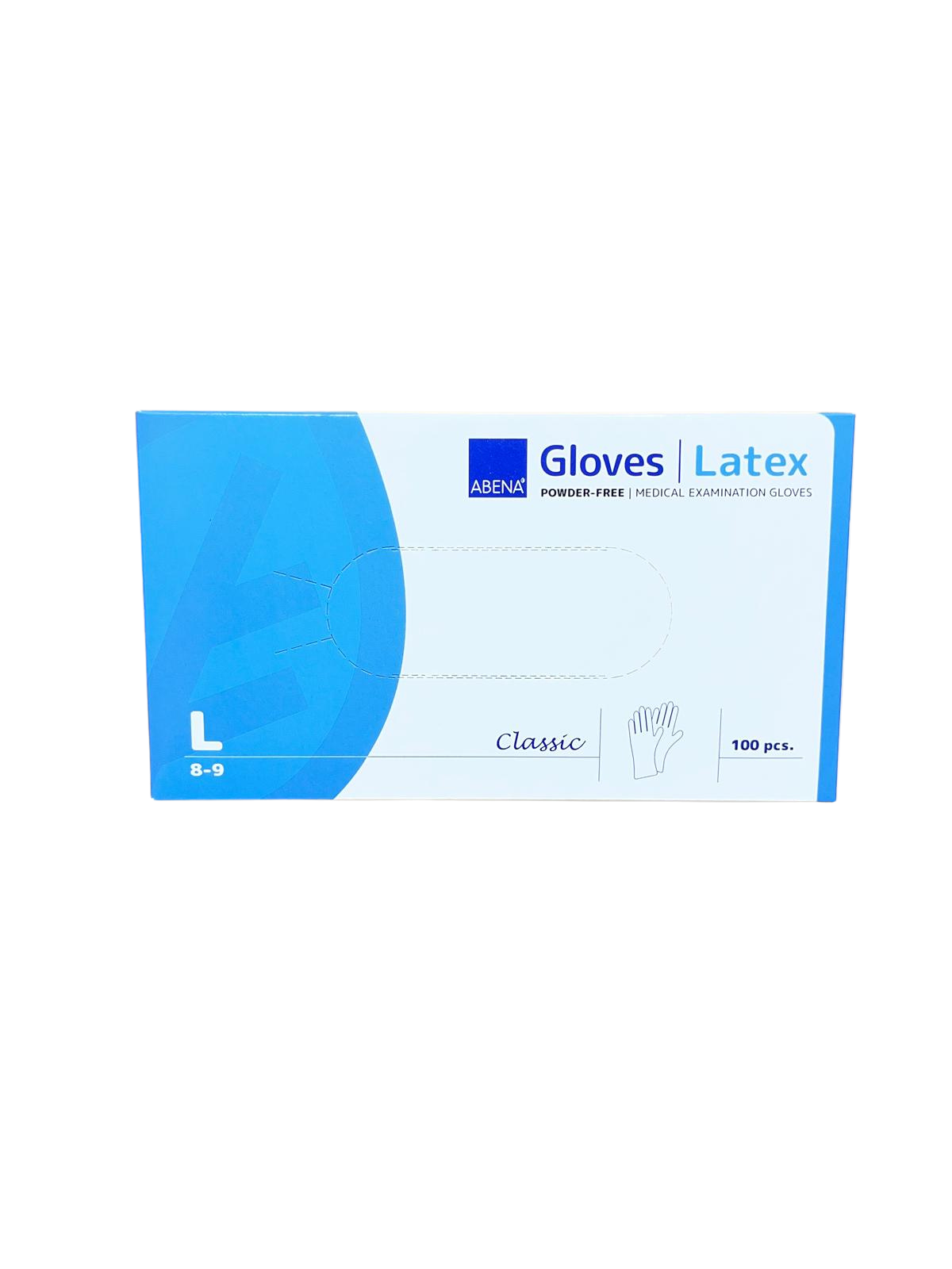 Latex-Einweghandschuhe puderfrei natur glatt 100 L