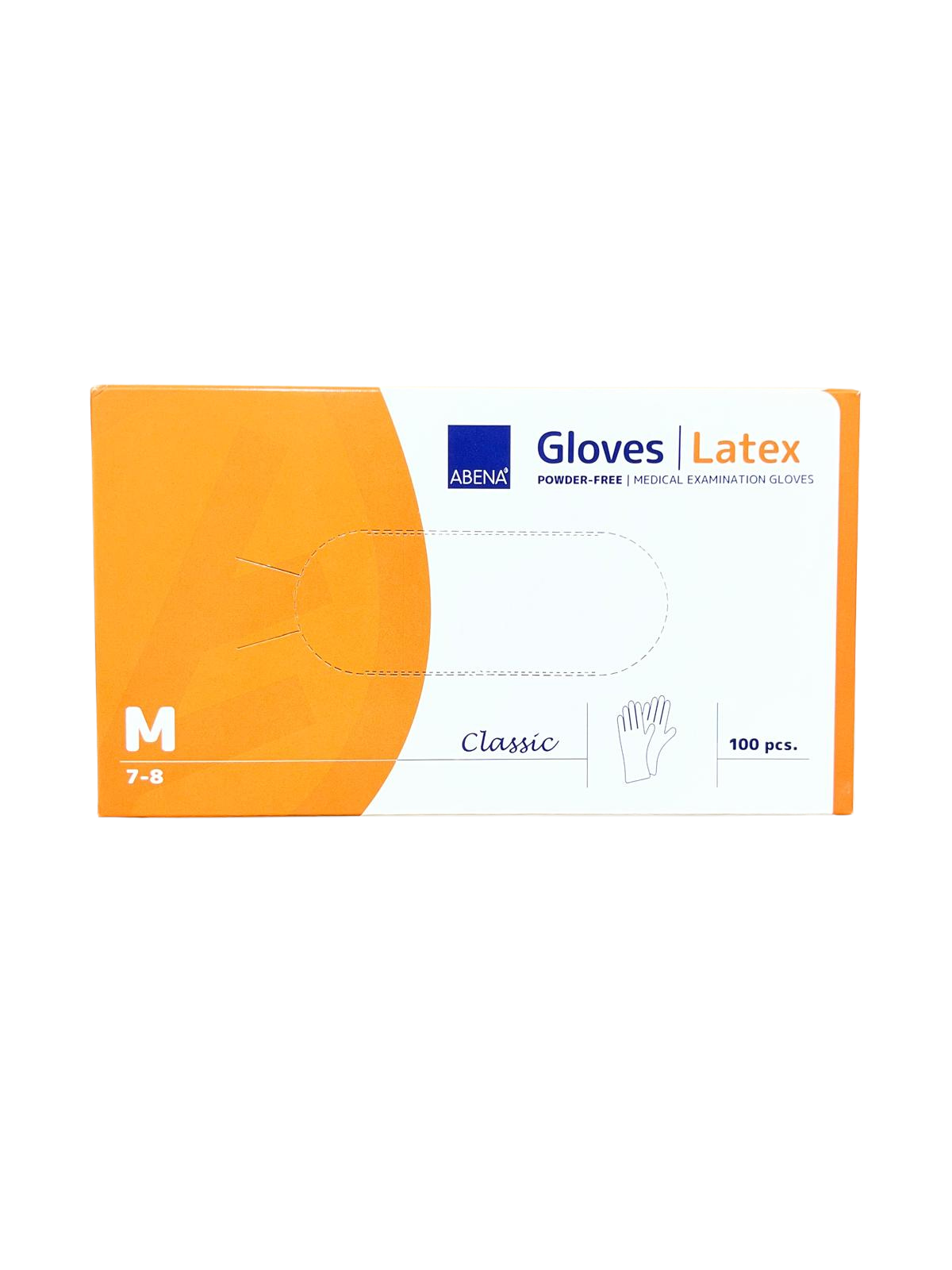Latex-Einweghandschuhe puderfrei natur glatt 100 M-1
