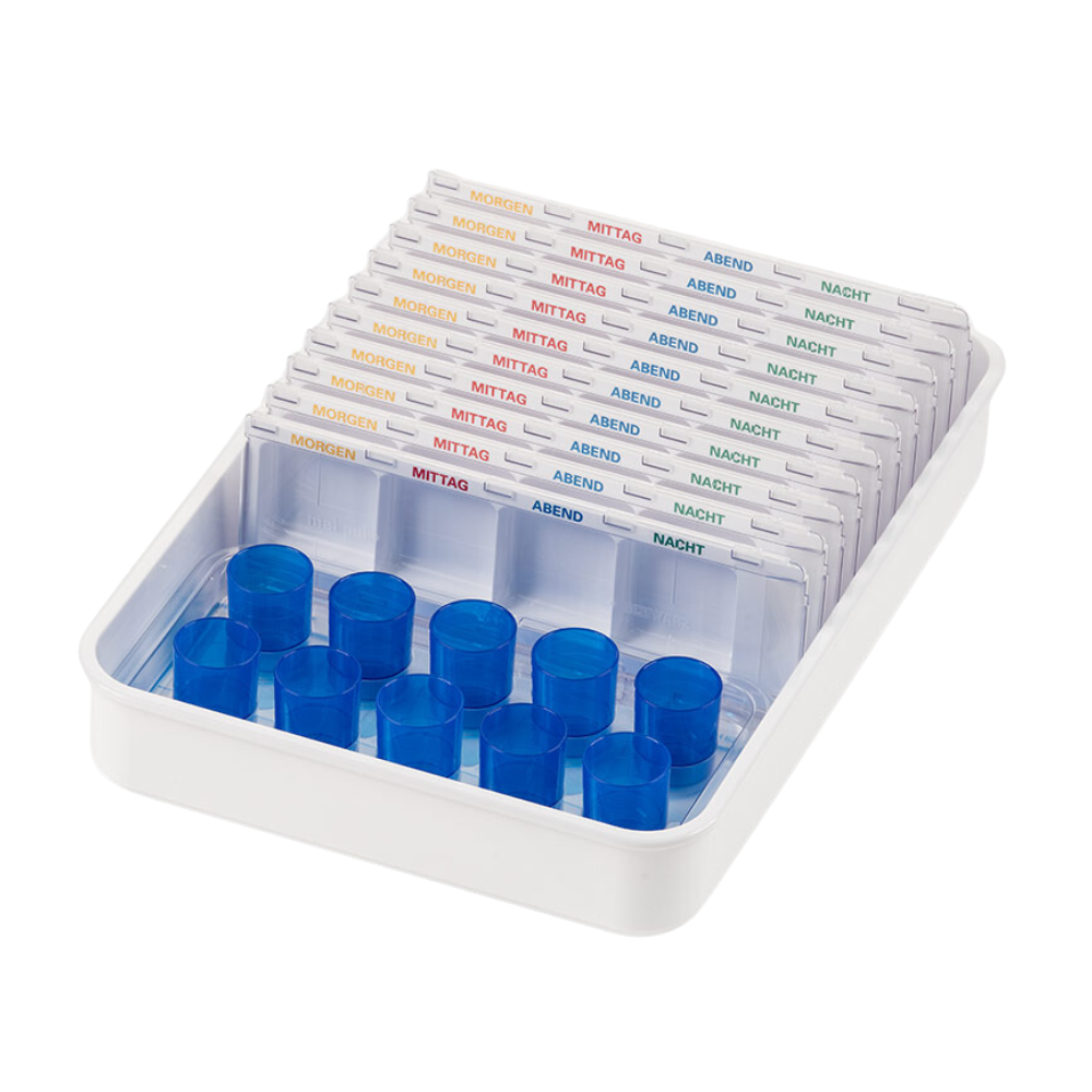 melipul Dispenser-/Becher-Tablett 10D+10B-35 mit Mehrweg-Bestückung | Stück (1 Stück)